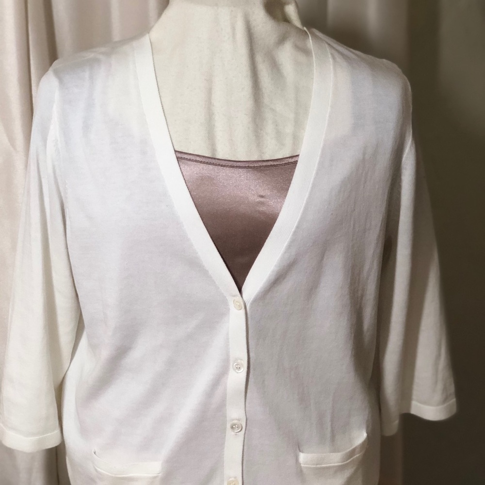 J. Jill Cream Button Down Cardigan